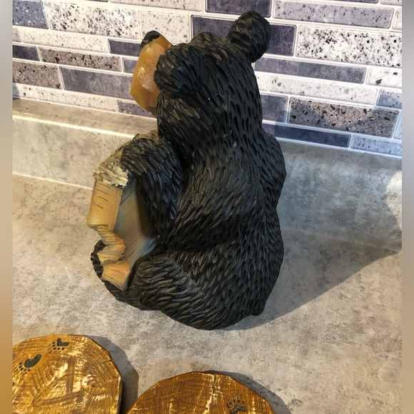 🐱 “WELCOME” Bear Sign + Coasters - Picture 2 of 3